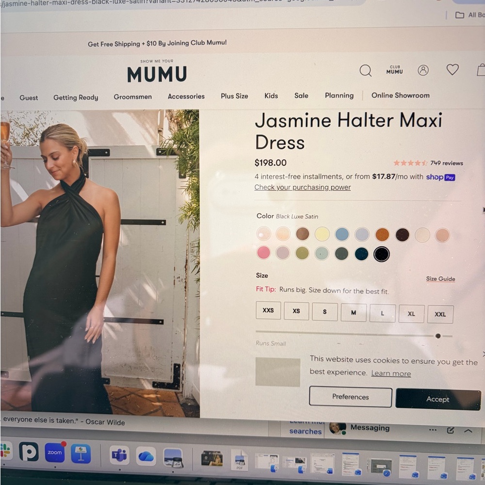 Show Me Your MuMu Black Silk Maxi Dress